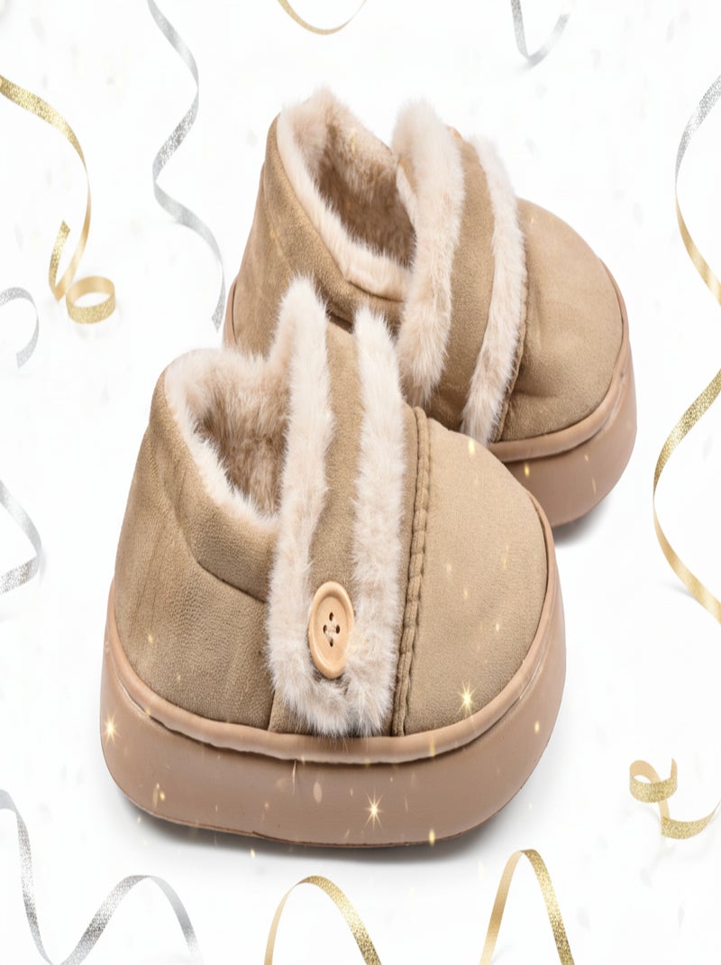 Pantoffel Charentaise dames Ultra Light MD10159 Taupe - Kiabi