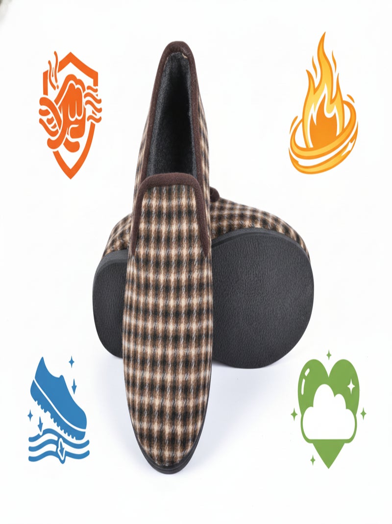 Pantoffel Charentaise dames winter Chocoladebruin - Kiabi