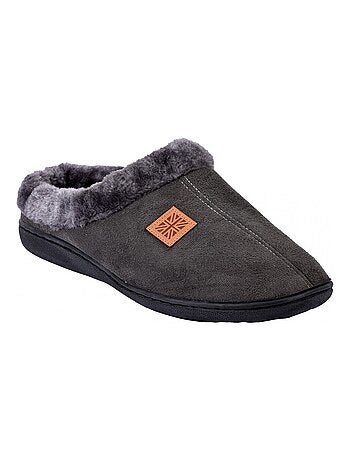Pantoffel heren suedine