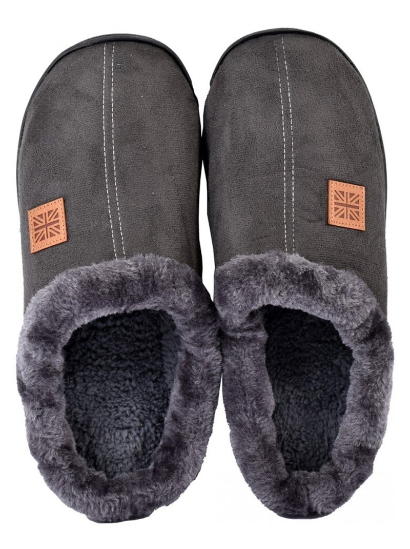 Pantoffel heren suedine Grijs - Kiabi