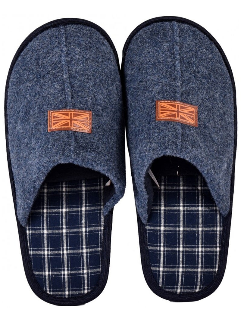 Pantoffel heren suedine Marineblauw - Kiabi