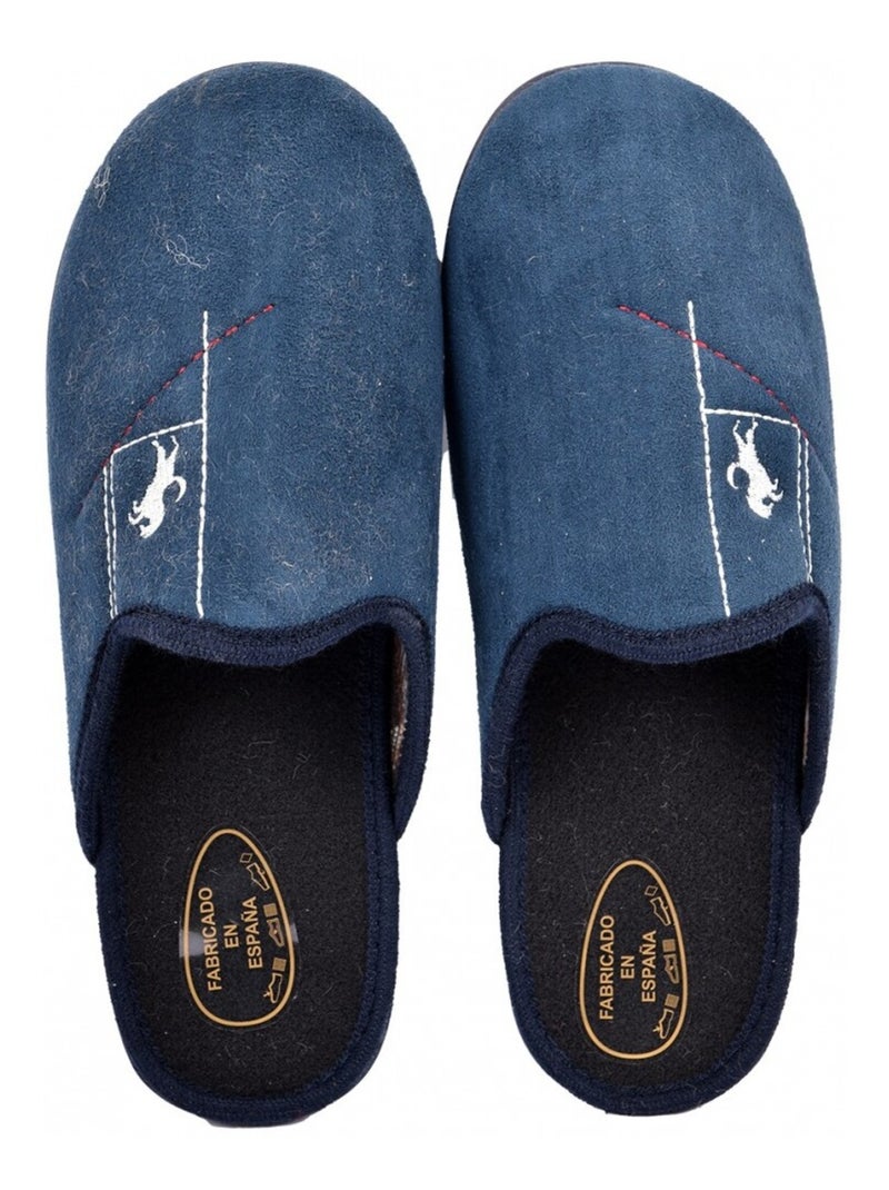 Pantoffel heren suëdine premium Marineblauw - Kiabi