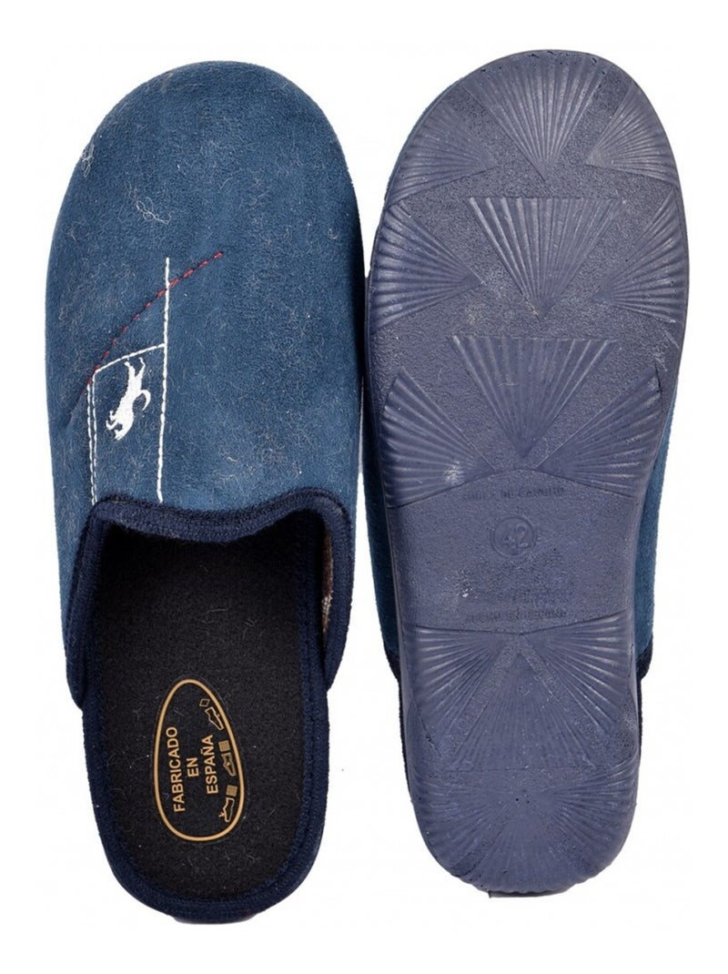 Pantoffel heren suëdine premium Marineblauw - Kiabi