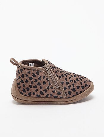 Pantoffellaarsjes met luipaardprint