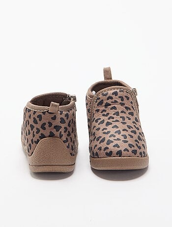 Pantoffellaarsjes met luipaardprint