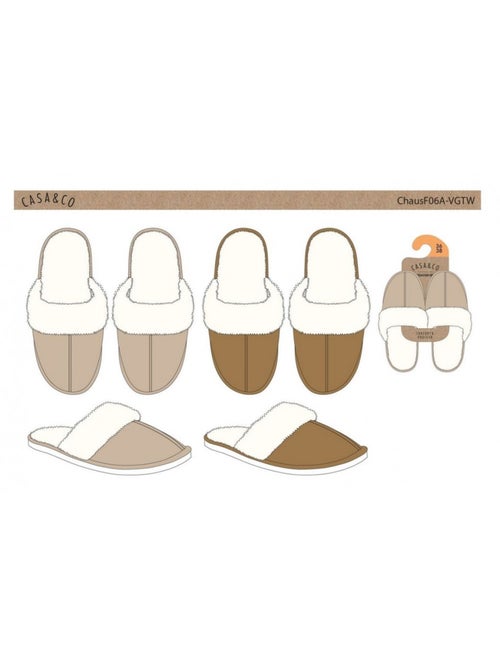 Pantoffels dames casa and co set van 2 - Kiabi Pantoffels dames casa and co set van 2 - Kiabi