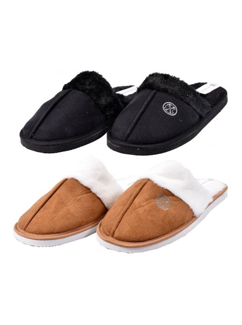 Pantoffels dames CXL By LACROIX Set van 2 - Kiabi Pantoffels dames CXL By LACROIX Set van 2 - Kiabi