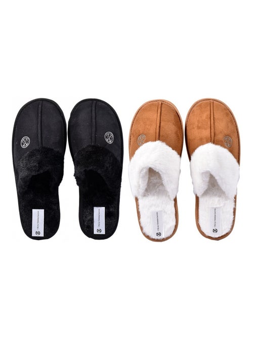 Pantoffels dames CXL By LACROIX Set van 2 - Kiabi Pantoffels dames CXL By LACROIX Set van 2 - Kiabi