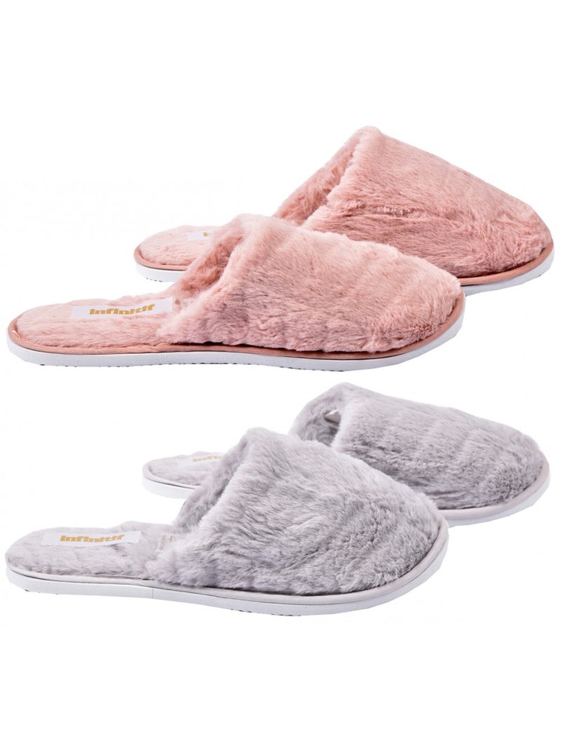 Pantoffels dames INFINITIEF set van 2 Multicolor - Kiabi