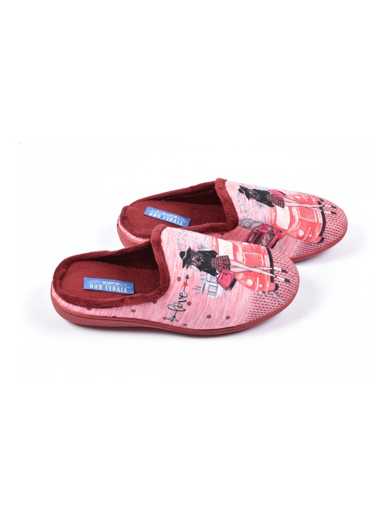 Pantoffels dames mule PhotoPrint Bordeaux - Kiabi