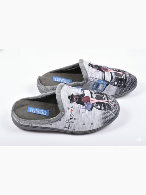 Pantoffels dames mule PhotoPrint - Kiabi Pantoffels dames mule PhotoPrint - Kiabi