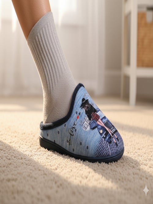 Pantoffels dames mule PhotoPrint - Kiabi Pantoffels dames mule PhotoPrint - Kiabi