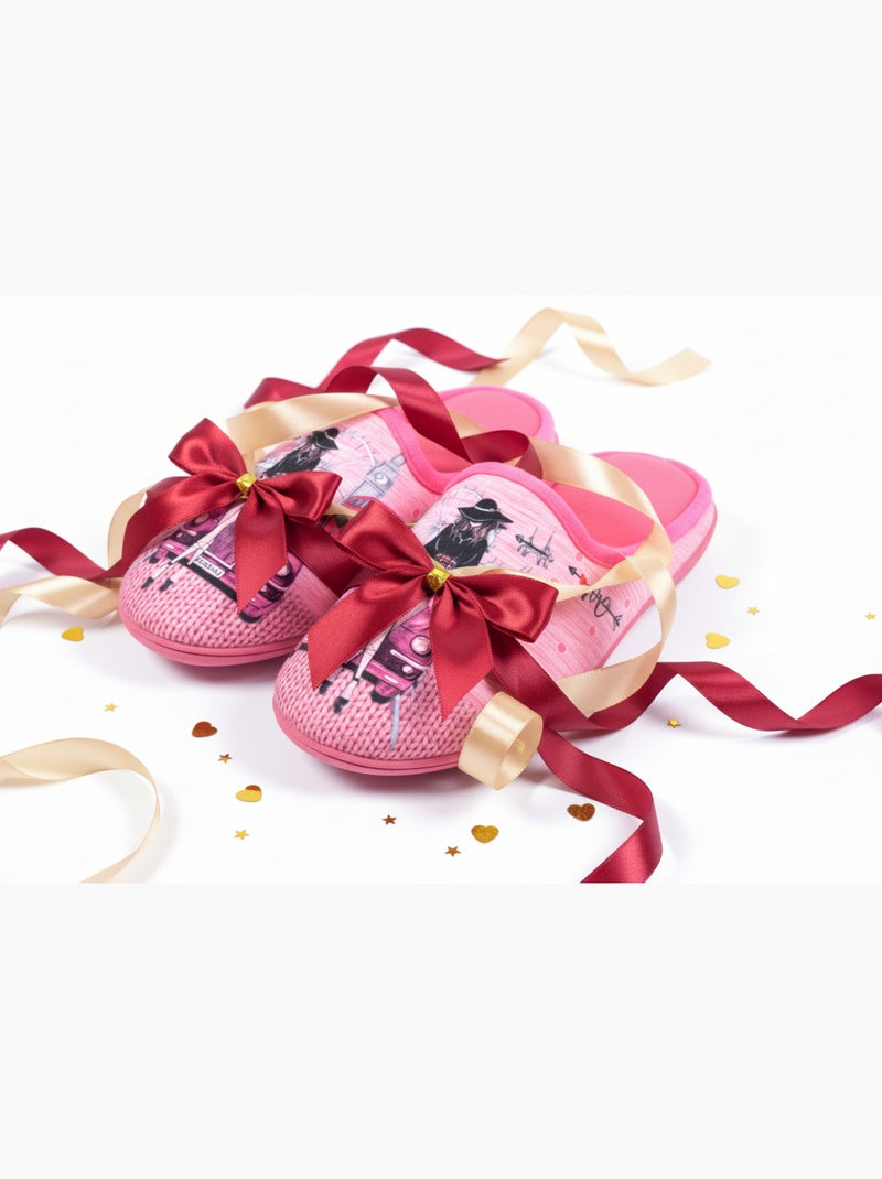 Pantoffels dames mule PhotoPrint Roze - Kiabi
