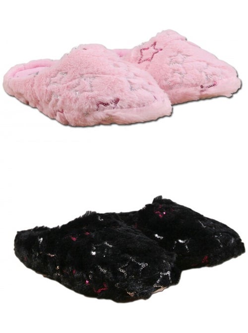 Pantoffels Dames Set van 2 - Kiabi Pantoffels Dames Set van 2 - Kiabi