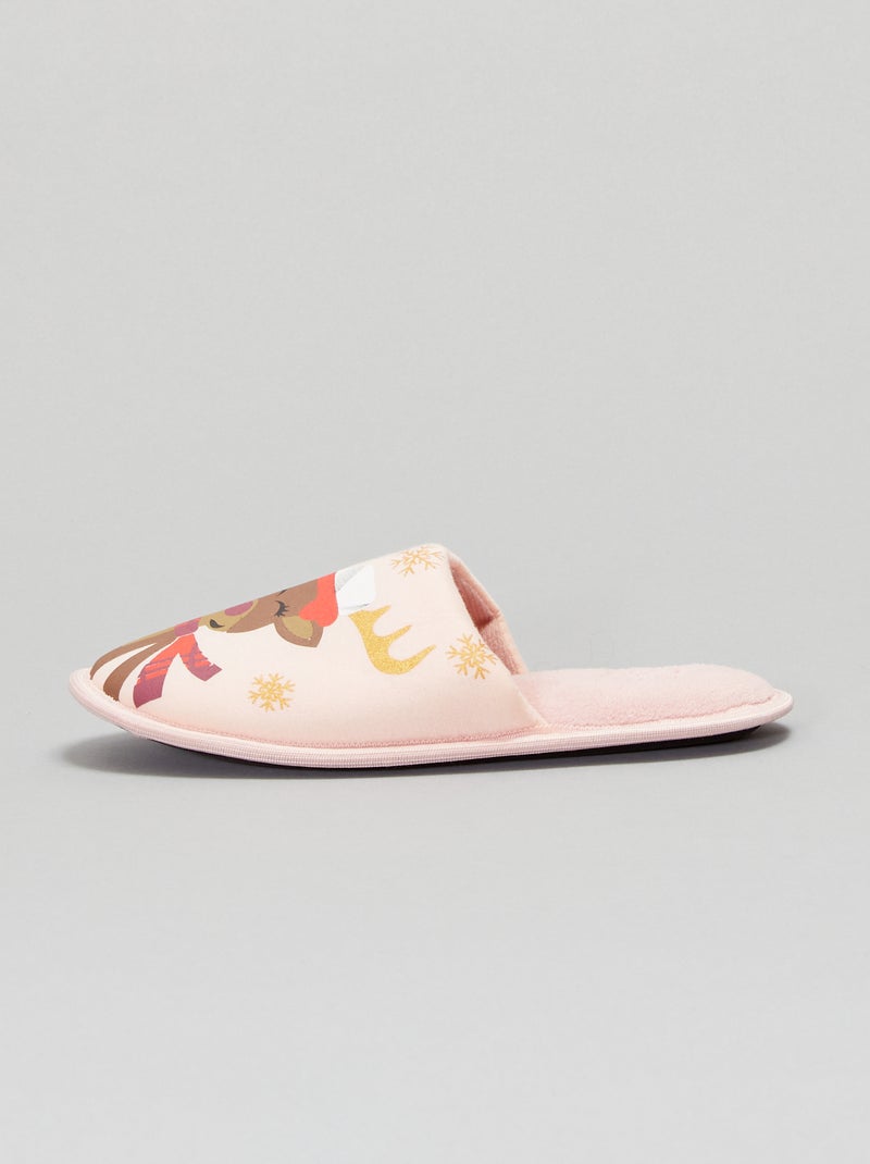 Pantoffels in rendierthema ROSE - Kiabi