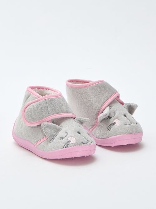 Pantoffels met klittenband en muisjes - Kiabi Pantoffels met klittenband en muisjes - Kiabi