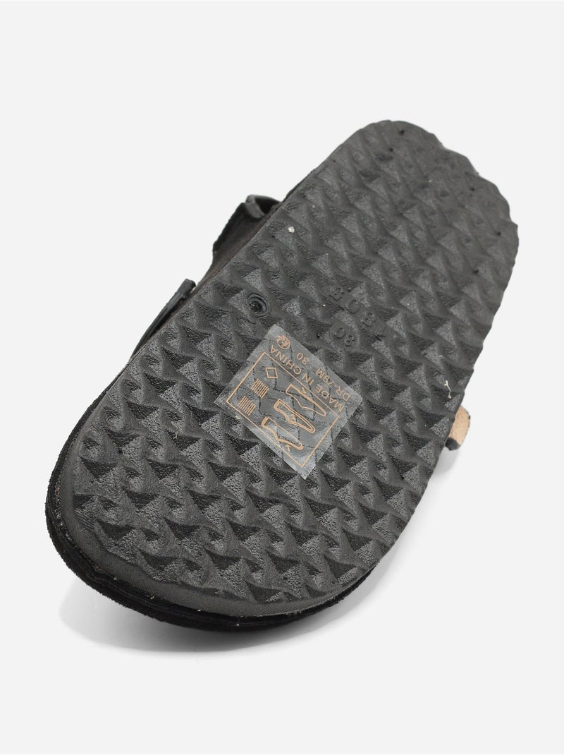 Pantoffels met klittenband Zwart - Kiabi