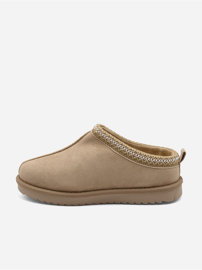 Pantoffels om aan te trekken Taupe - Kiabi