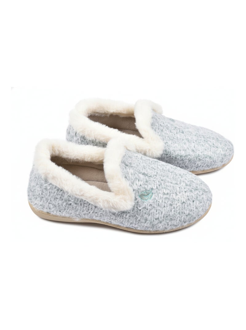 Pantoufle Charentaise femme hiver Bleu - Kiabi