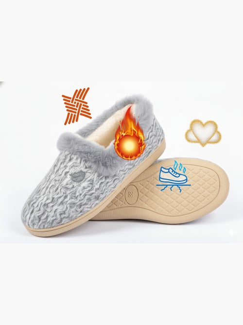 Pantoufle Charentaise femme hiver - Kiabi