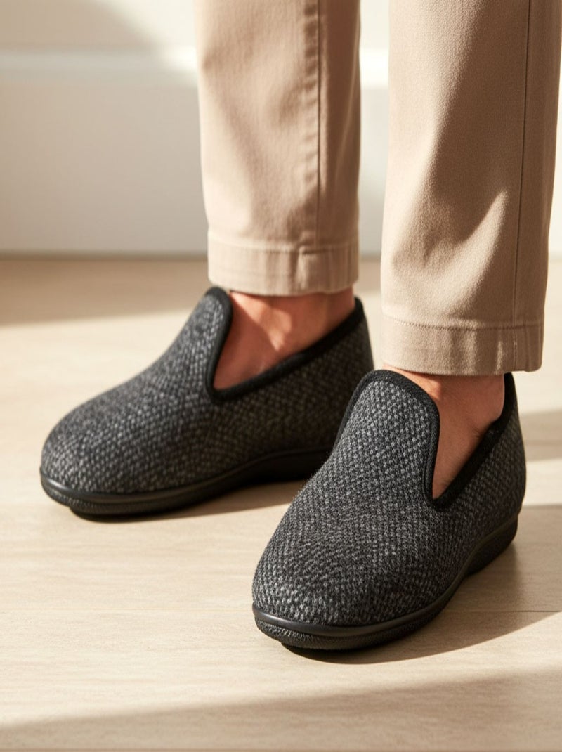 Pantoufle CHARENTAISE Homme Noir mat - Kiabi