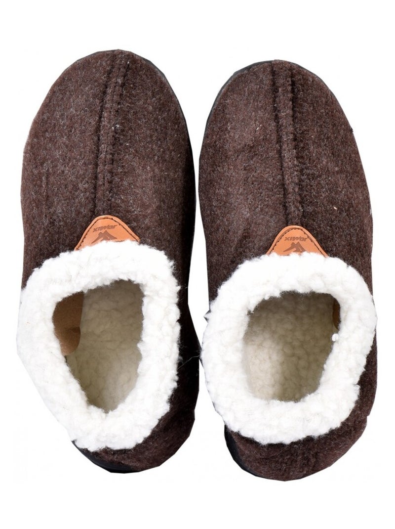 PANTOUFLE Femme Chausson COCOONING Marron - Kiabi