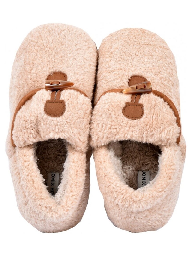 Pantoufle femme chausson cocooning Taupe - Kiabi