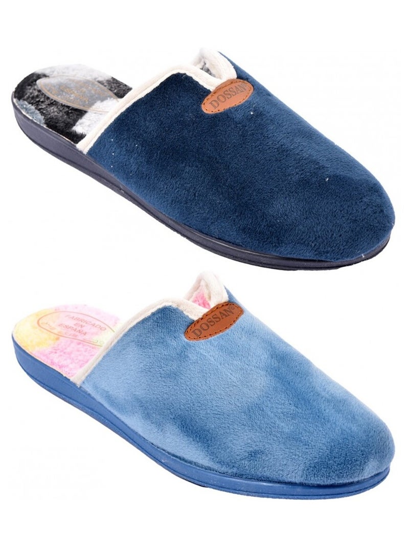 Pantoufle Femme Mule PREMIUM Bleu marine - Kiabi