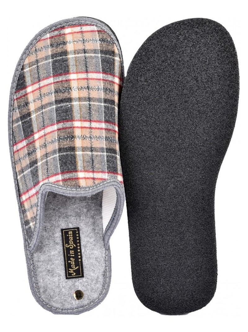 Pantoufle HOMME Mule JACQUARD Gris - Kiabi