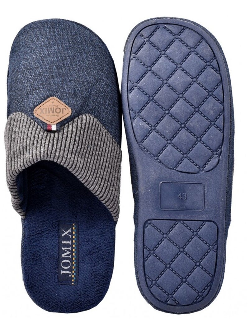 Pantoufle homme premium Bleu marine - Kiabi