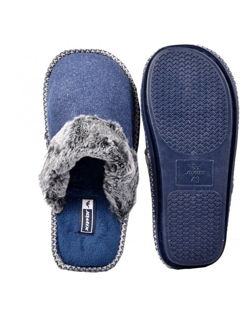 Pantoufle homme premium Bleu marine - Kiabi