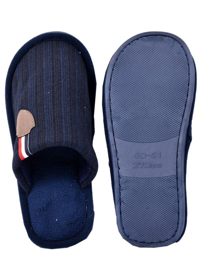 Pantoufle homme premium Bleu marine - Kiabi