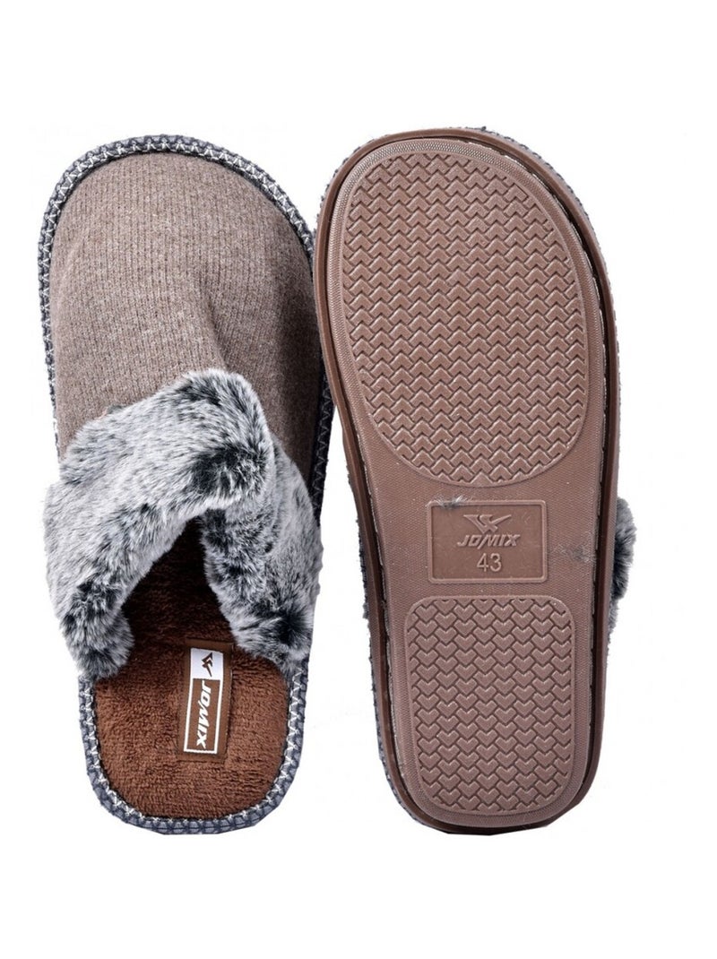 Pantoufle homme premium Marron - Kiabi