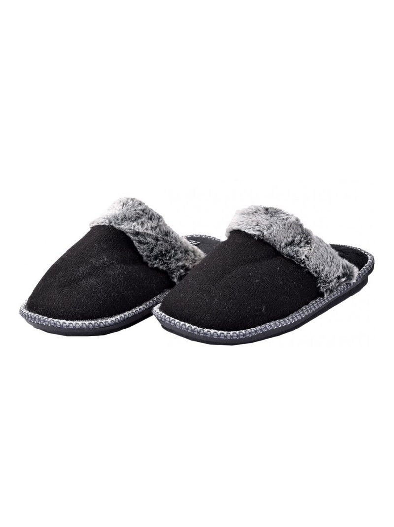 Pantoufle homme premium Noir - Kiabi