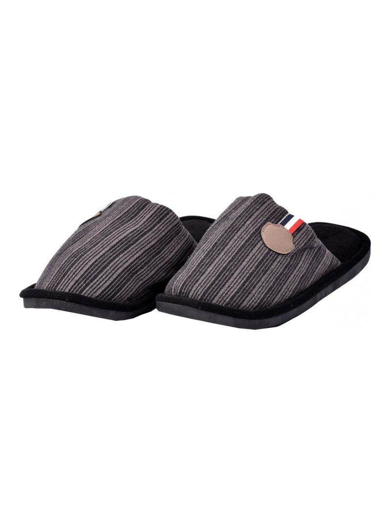 Pantoufle homme premium Noir - Kiabi