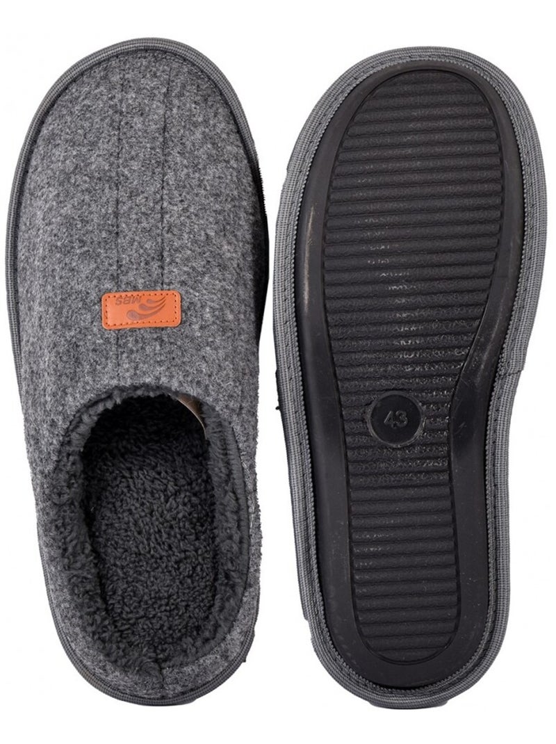 Pantoufle homme suedine Gris - Kiabi