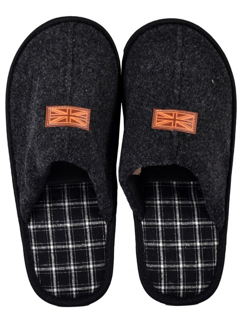 Pantoufle homme suedine Noir - Kiabi