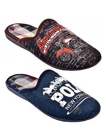 Pantoufle mule print fantaisie