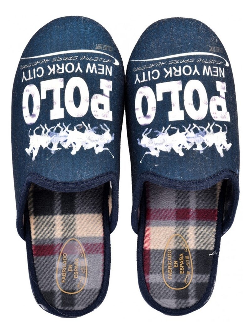 Pantoufle mule print fantaisie Bleu marine - Kiabi
