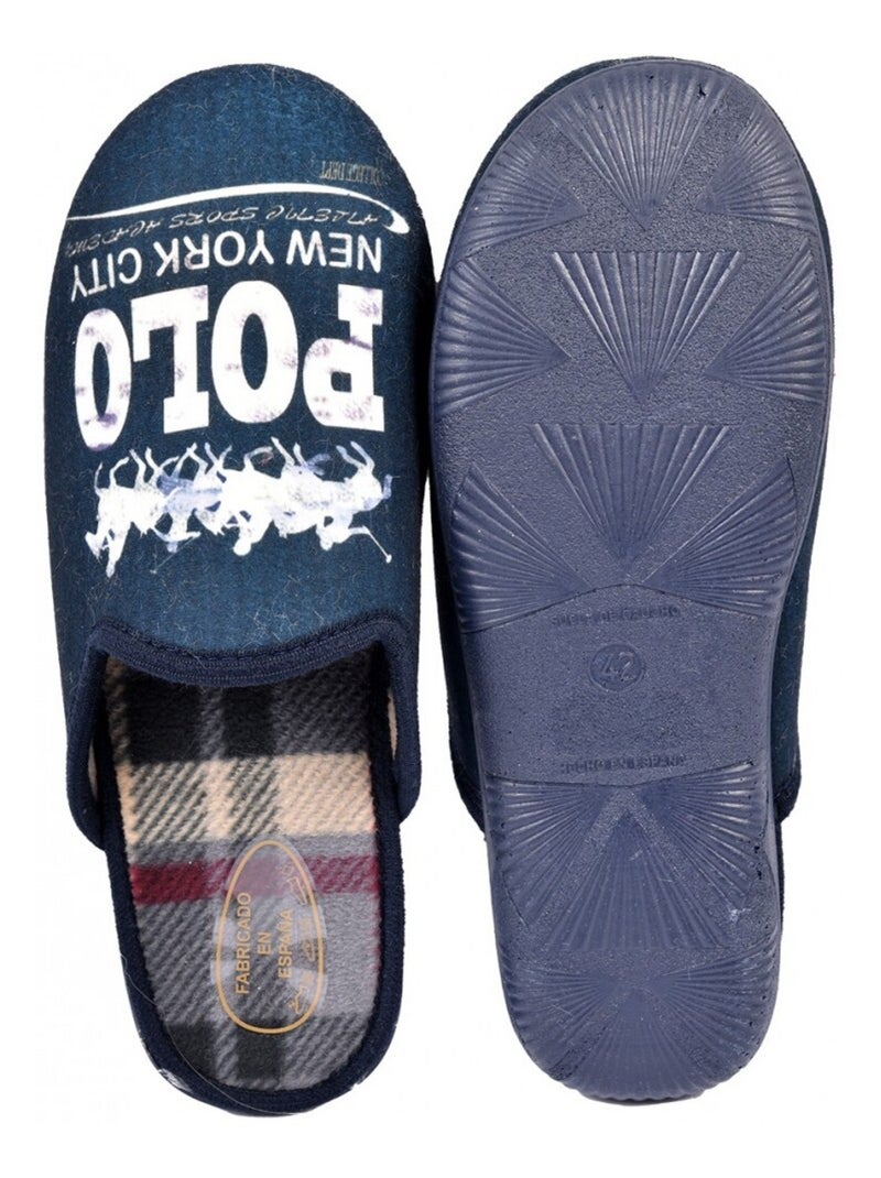 Pantoufle mule print fantaisie Bleu marine - Kiabi