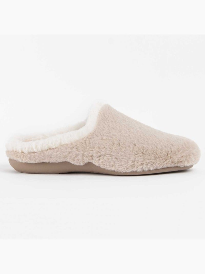 Pantoufle Tissu Montevita Beige - Kiabi