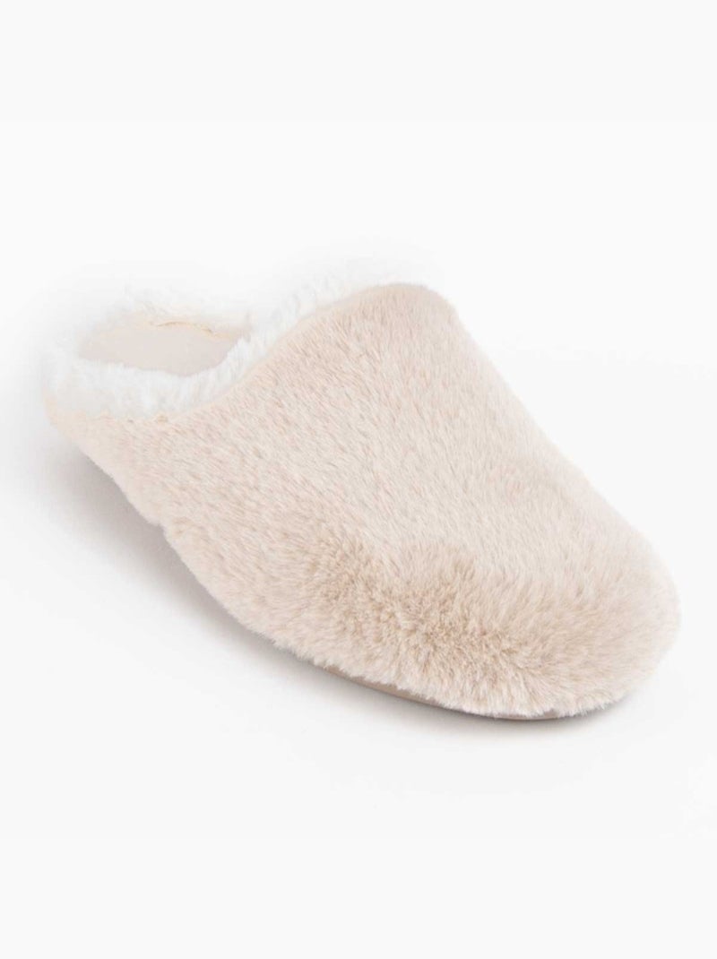 Pantoufle Tissu Montevita Beige - Kiabi