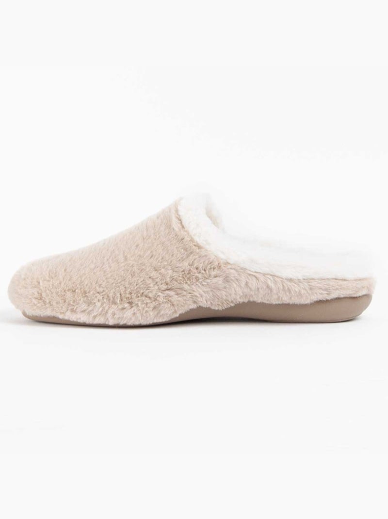 Pantoufle Tissu Montevita Beige - Kiabi