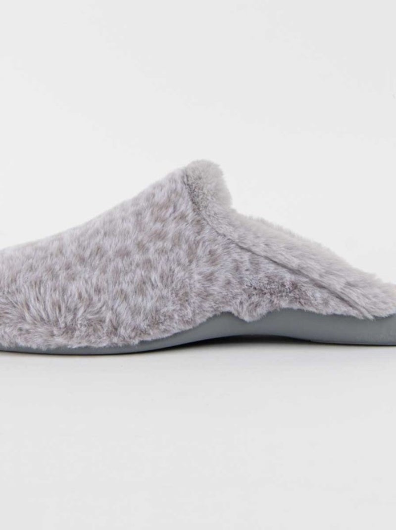 Pantoufle Tissu Montevita Gris - Kiabi