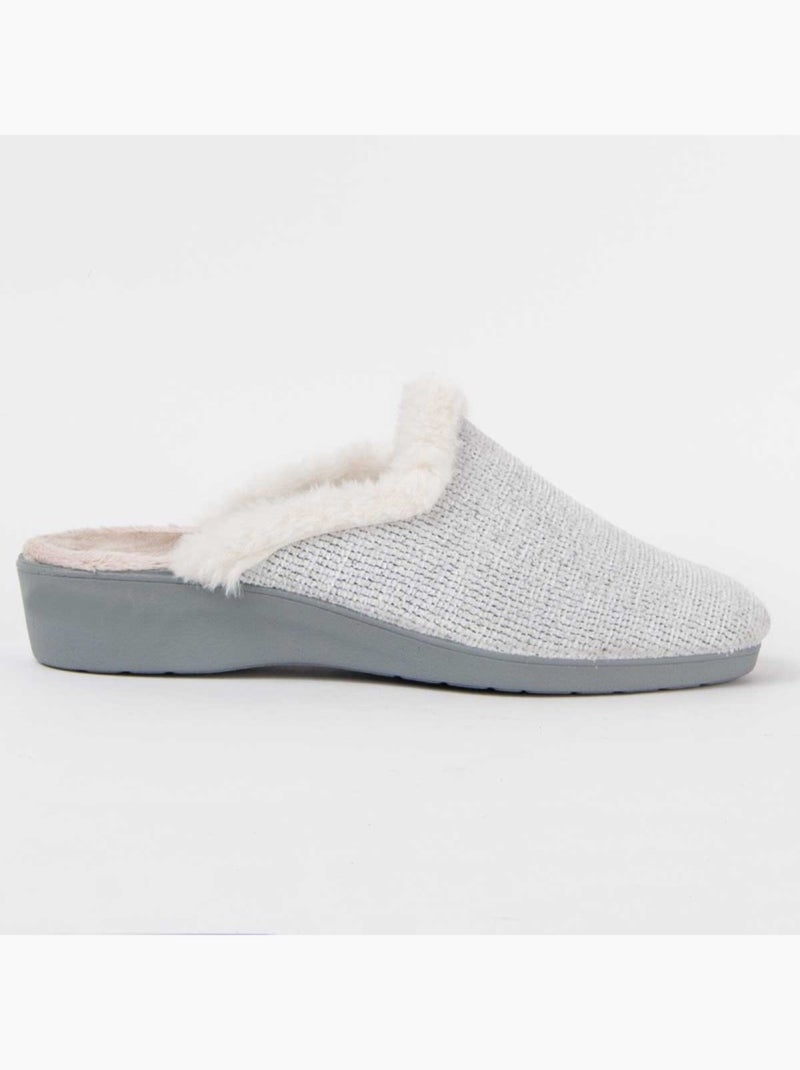 Pantoufle Tissu Montevita Gris - Kiabi
