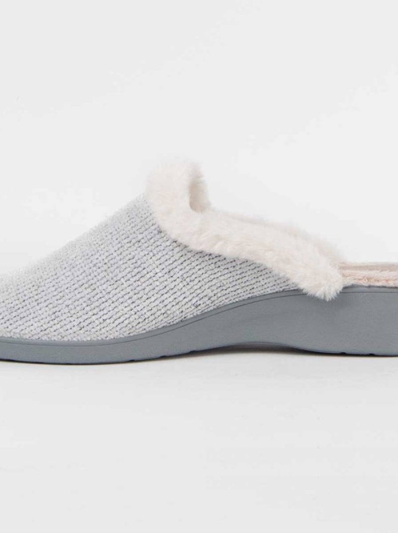Pantoufle Tissu Montevita Gris - Kiabi