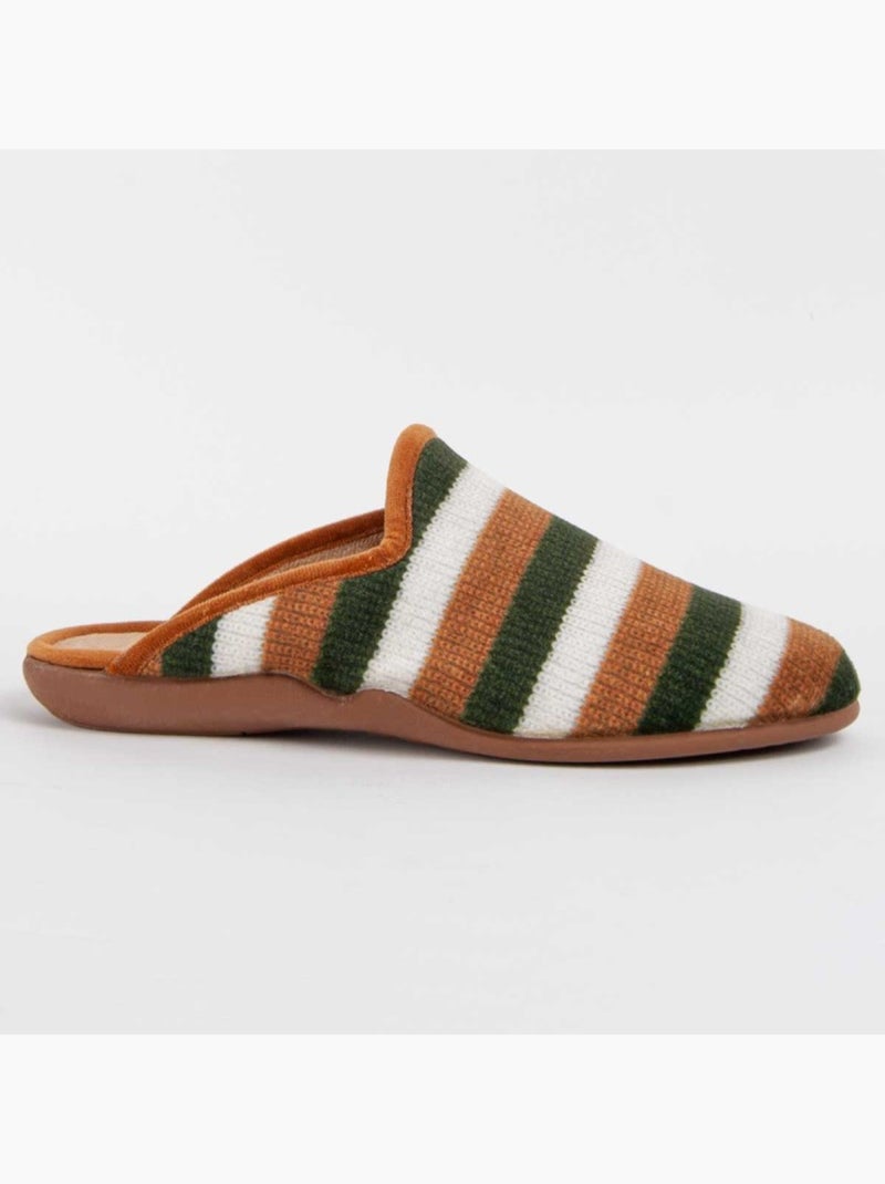 Pantoufle Tissu Montevita Marron - Kiabi