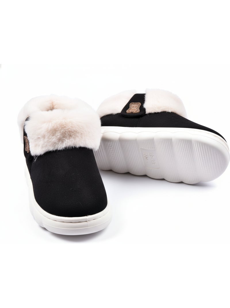 Pantoufles Bottines Fille Chaudes et Légères MP9760 Noir - Kiabi