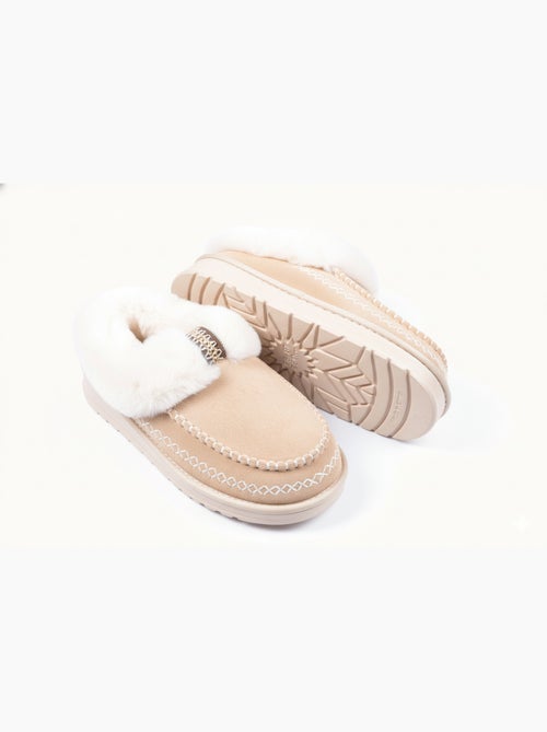 Pantoufles Charentaises Ultra Légères Sherpa MD10158 - Kiabi Pantoufles Charentaises Ultra Légères Sherpa MD10158 - Kiabi