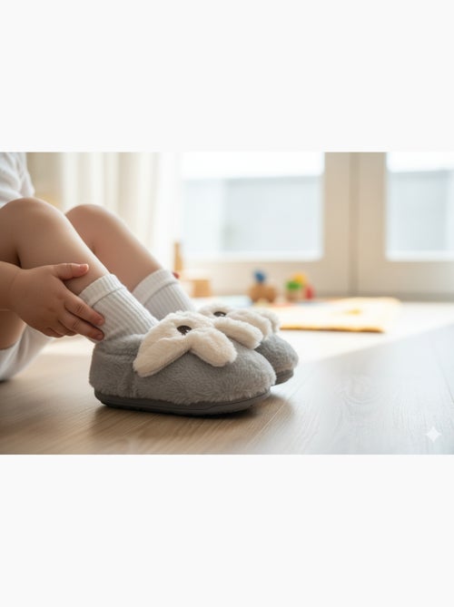 Pantoufles Enfant Animaux 3D Ultra Douces MB732831 - Kiabi